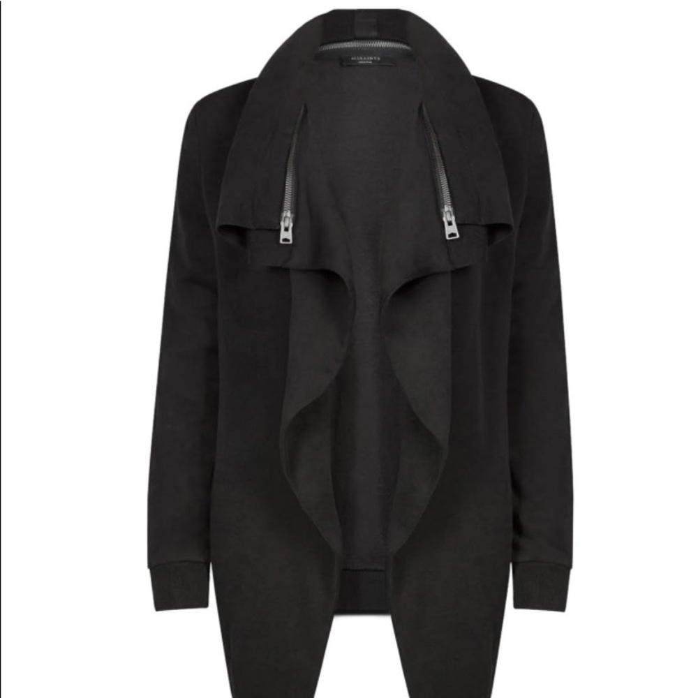 AllSaints Zipper Sweatshirt Cardigan